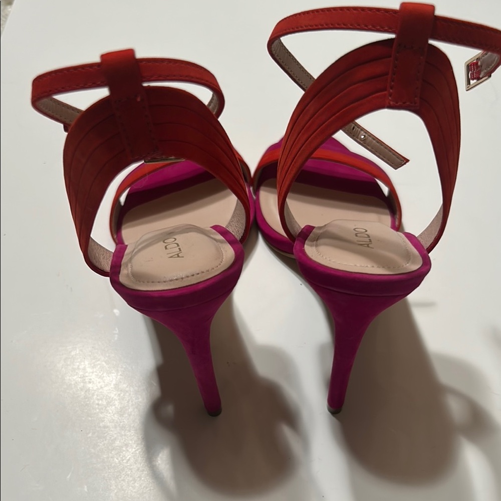 Aldo Red and Pink Stiletto Heels - Picture 5 of 11